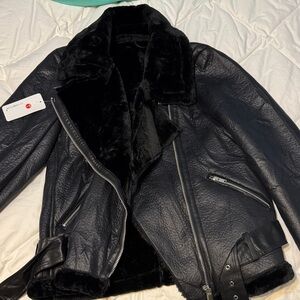 Black Faux Leather Jacket